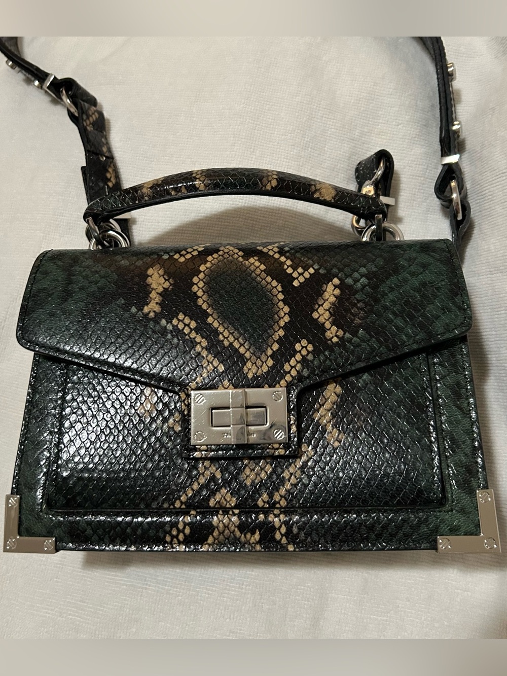 The Kooples Embossed Snakeskin Emily Bag